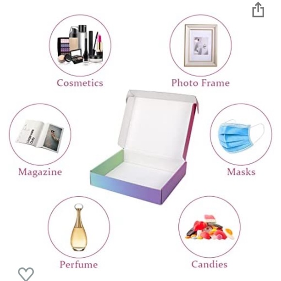 Pack of 3 (10x8x2 Inch) Cardboard color gradient multipurpose boxes - Picture 6 of 15